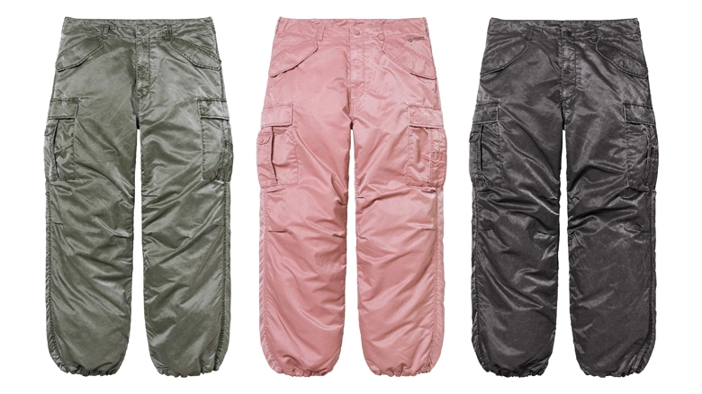 Washed Flight Satin Cargo Pant